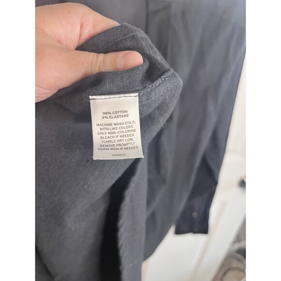 Men's 14TH & UNION NORDSTROM Black Flannel Shirt Large NEW NWT Trim Fit - Picture 9 of 11